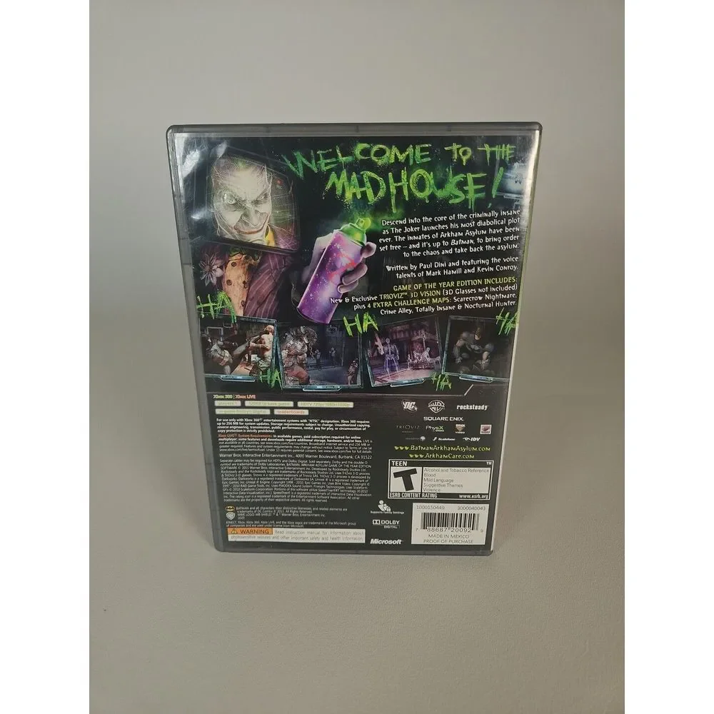 Batman: Arkham Asylum Xbox‎ 360 USED